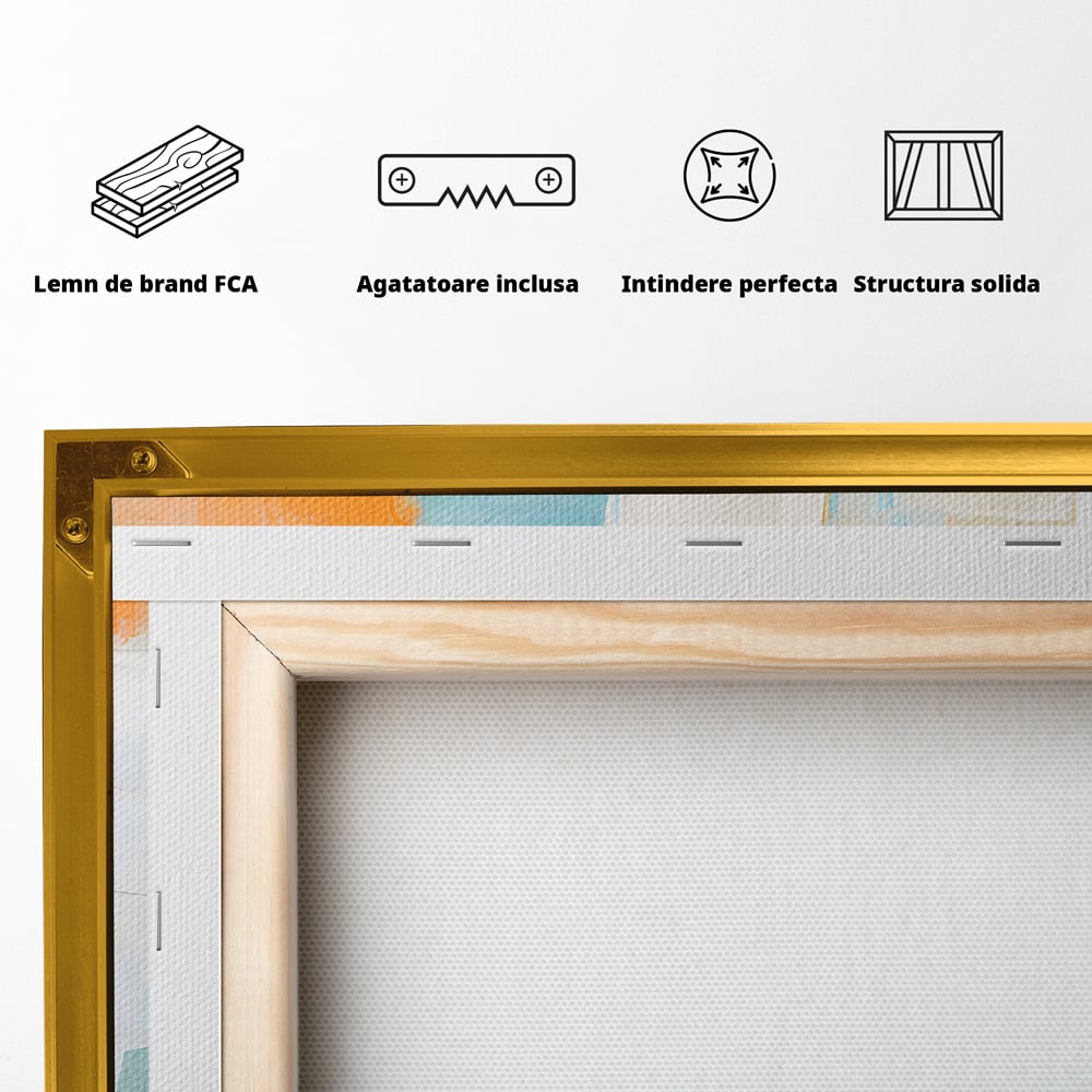 Leinwandbilder LuxCanva Premium Leinwandbilder® C1195, Helle Farben gemalt, Entspannend, Wohnzimmer, Lebendige Farben