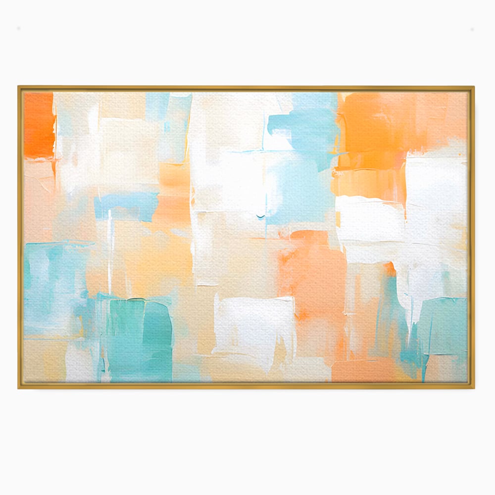 Leinwandbilder LuxCanva Premium Leinwandbilder® C1195, Helle Farben gemalt, Entspannend, Wohnzimmer, Lebendige Farben