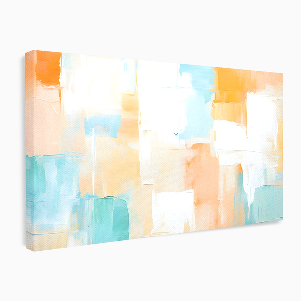 Leinwandbilder LuxCanva Premium Leinwandbilder® C1195, Helle Farben gemalt, Entspannend, Wohnzimmer, Lebendige Farben