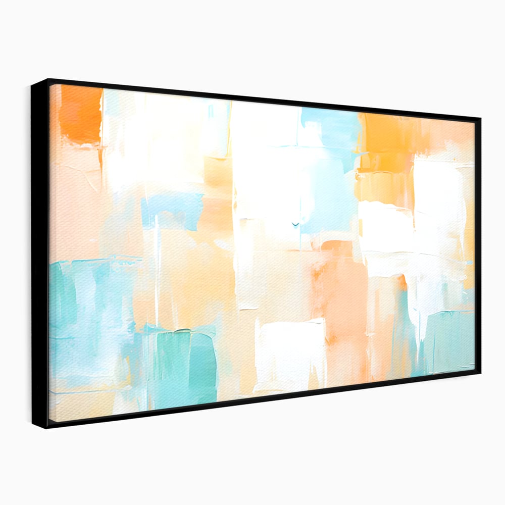 Leinwandbilder LuxCanva Premium Leinwandbilder® C1195, Helle Farben gemalt, Entspannend, Wohnzimmer, Lebendige Farben