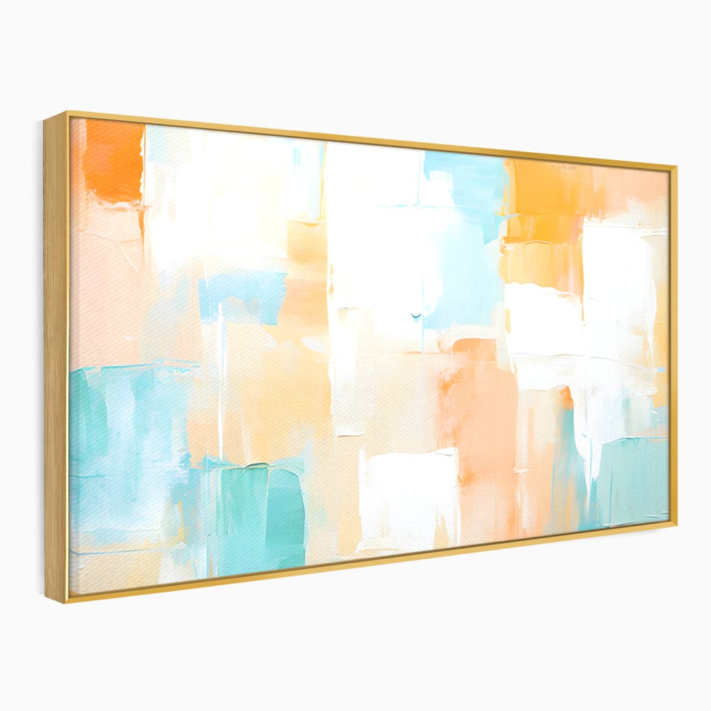 Leinwandbilder LuxCanva Premium Leinwandbilder® C1195, Helle Farben gemalt, Entspannend, Wohnzimmer, Lebendige Farben