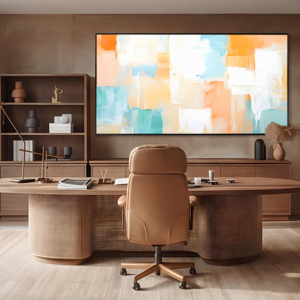 Leinwandbilder LuxCanva Premium Leinwandbilder® C1195, Helle Farben gemalt, Entspannend, Wohnzimmer, Lebendige Farben