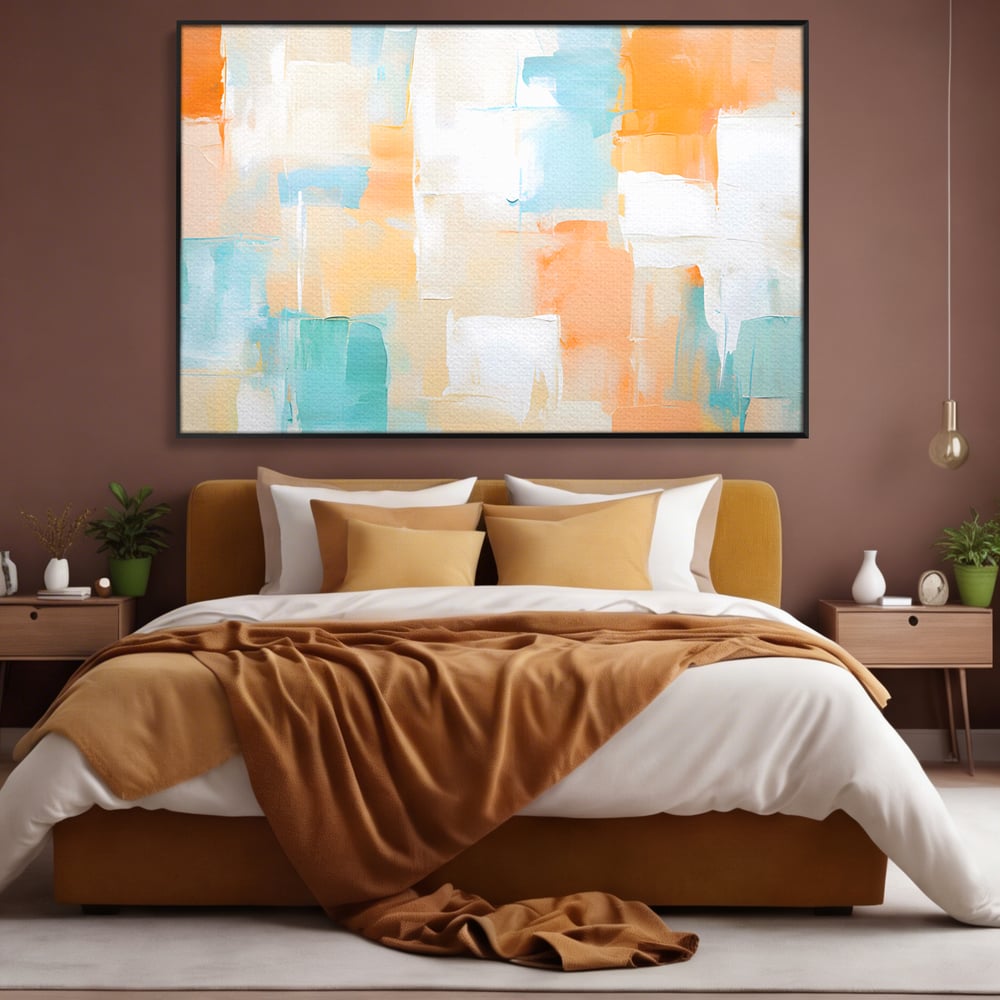 Leinwandbilder LuxCanva Premium Leinwandbilder® C1195, Helle Farben gemalt, Entspannend, Wohnzimmer, Lebendige Farben