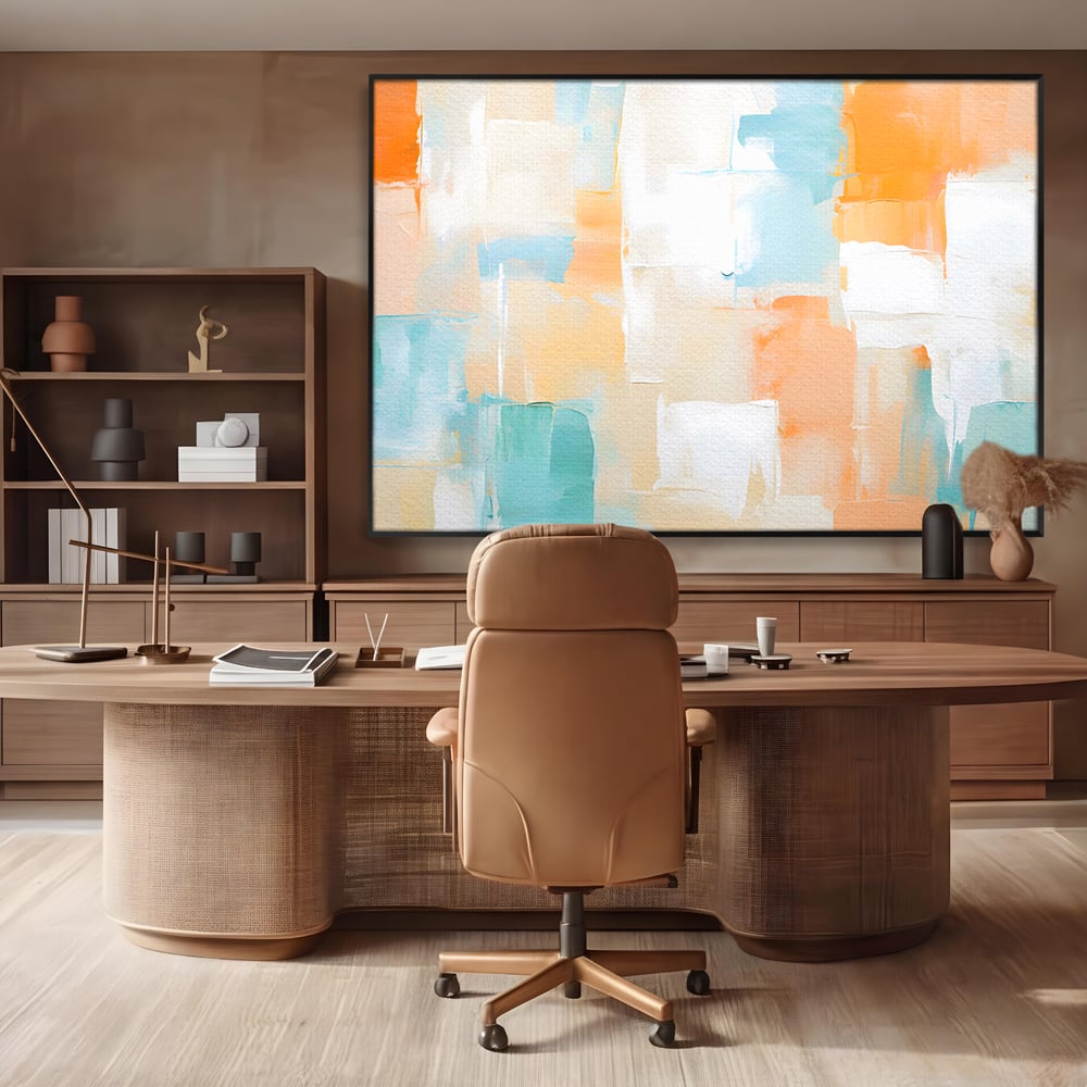 Leinwandbilder LuxCanva Premium Leinwandbilder® C1195, Helle Farben gemalt, Entspannend, Wohnzimmer, Lebendige Farben