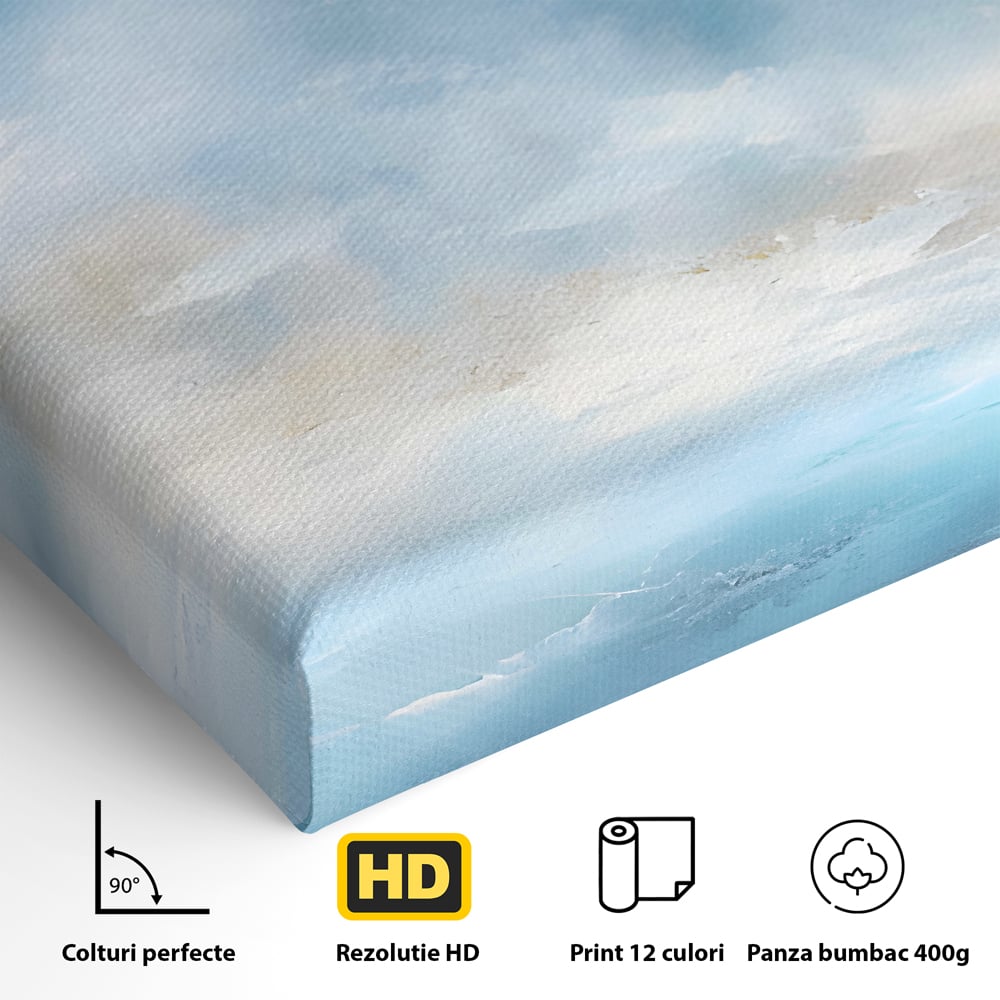Tablou Canvas Premium LuxCanva® C1196, Oras Vazut Din Avion , Relaxare, Living Room, Culori Vibrante