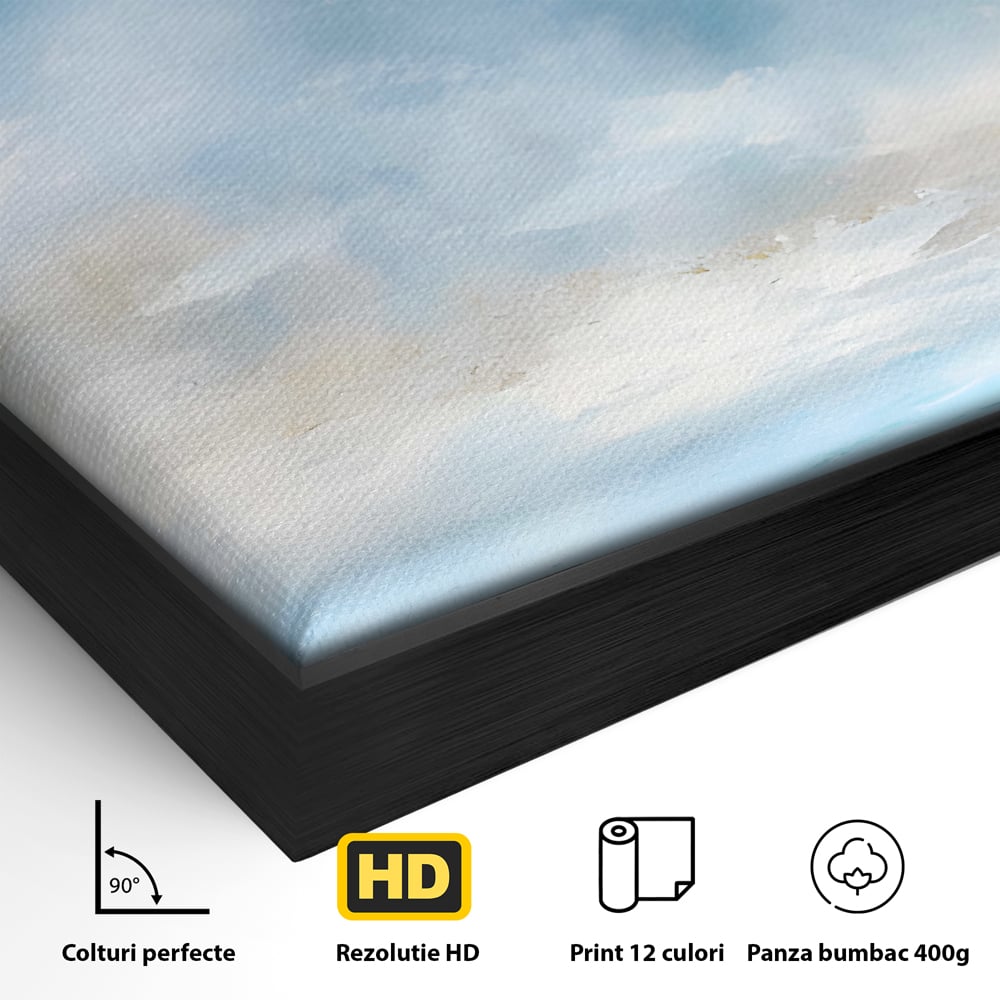 Tablou Canvas Premium LuxCanva® C1196, Oras Vazut Din Avion , Relaxare, Living Room, Culori Vibrante