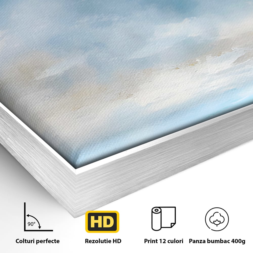 Tablou Canvas Premium LuxCanva® C1196, Oras Vazut Din Avion , Relaxare, Living Room, Culori Vibrante