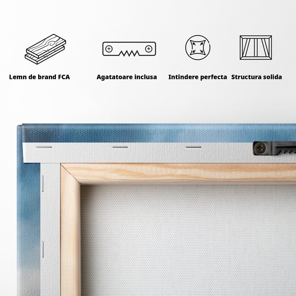 Tablou Canvas Premium LuxCanva® C1196, Oras Vazut Din Avion , Relaxare, Living Room, Culori Vibrante