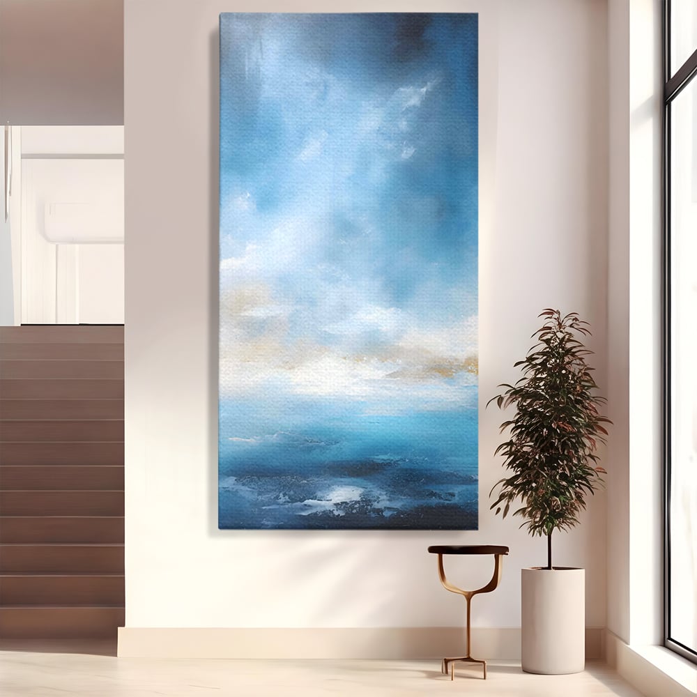 Tablou Canvas Premium LuxCanva® C1196, Oras Vazut Din Avion , Relaxare, Living Room, Culori Vibrante
