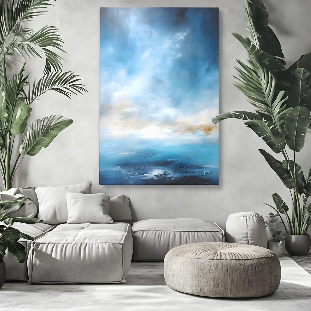 Tablou Canvas Premium LuxCanva® C1196, Oras Vazut Din Avion , Relaxare, Living Room, Culori Vibrante