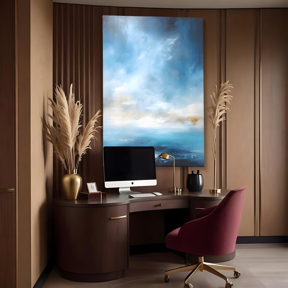 Tablou Canvas Premium LuxCanva® C1196, Oras Vazut Din Avion , Relaxare, Living Room, Culori Vibrante