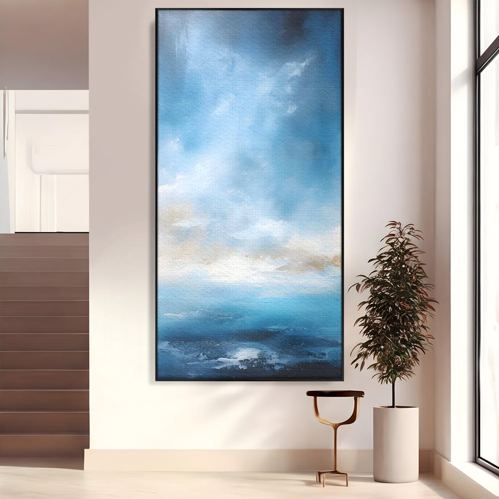 Tablou Canvas Premium LuxCanva® C1196, Oras Vazut Din Avion , Relaxare, Living Room, Culori Vibrante
