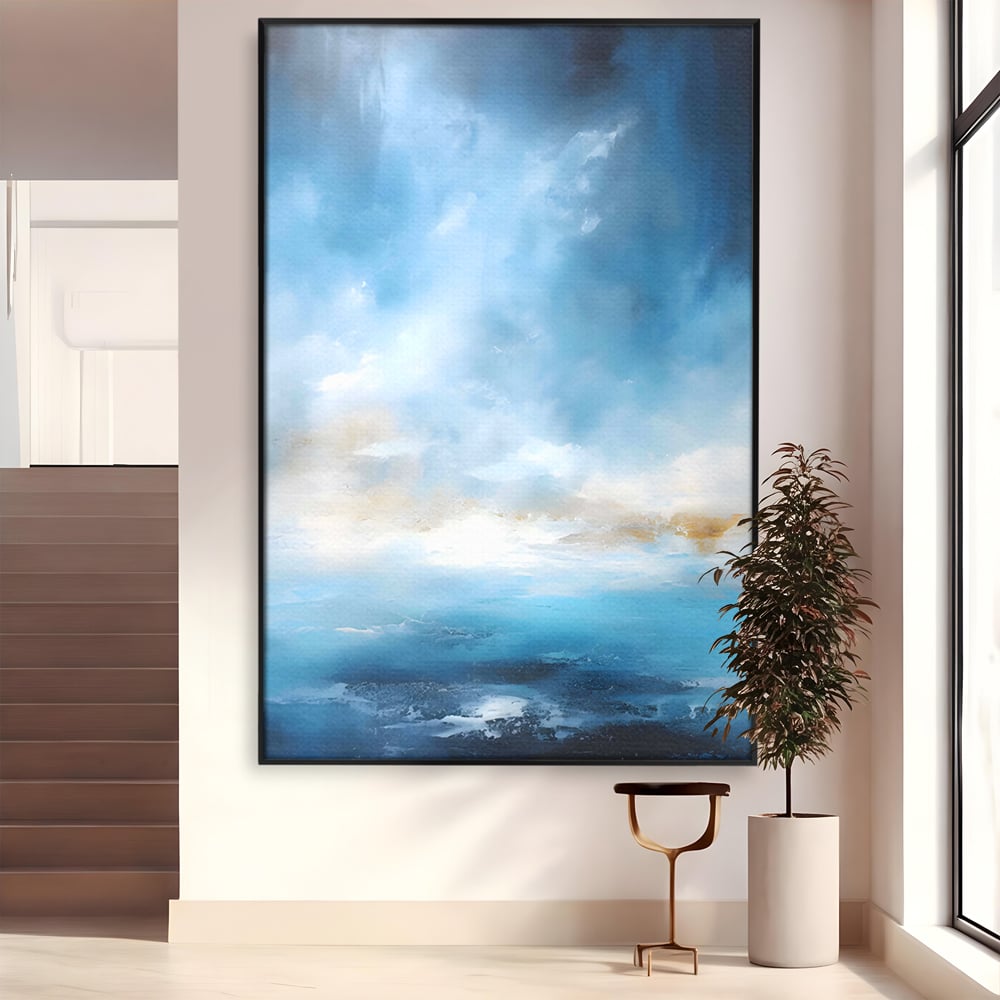 Tablou Canvas Premium LuxCanva® C1196, Oras Vazut Din Avion , Relaxare, Living Room, Culori Vibrante