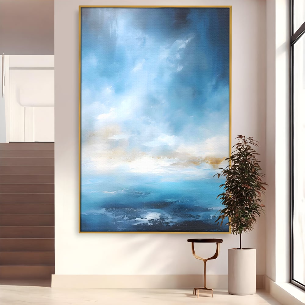 Tablou Canvas Premium LuxCanva® C1196, Oras Vazut Din Avion , Relaxare, Living Room, Culori Vibrante