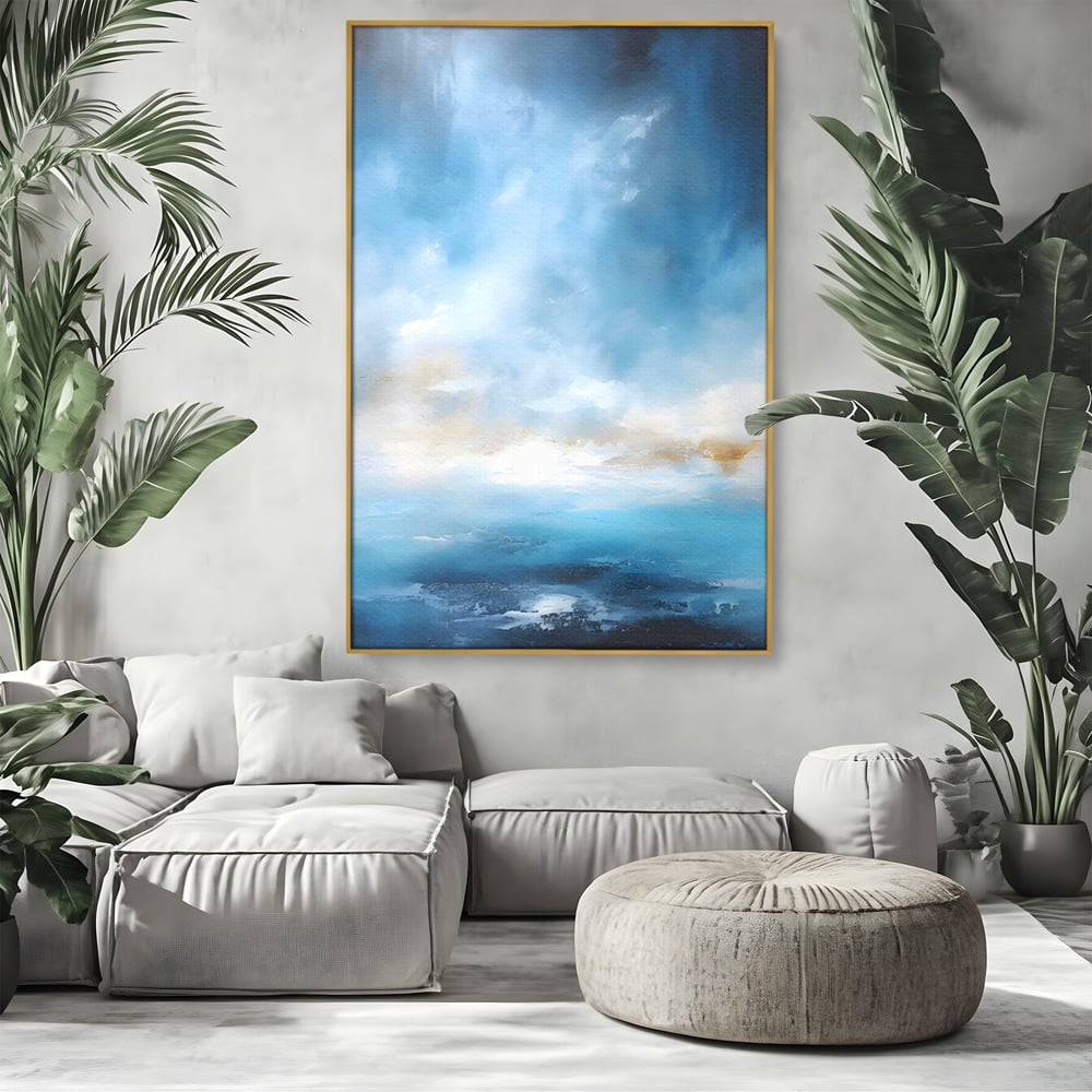 Tablou Canvas Premium LuxCanva® C1196, Oras Vazut Din Avion , Relaxare, Living Room, Culori Vibrante