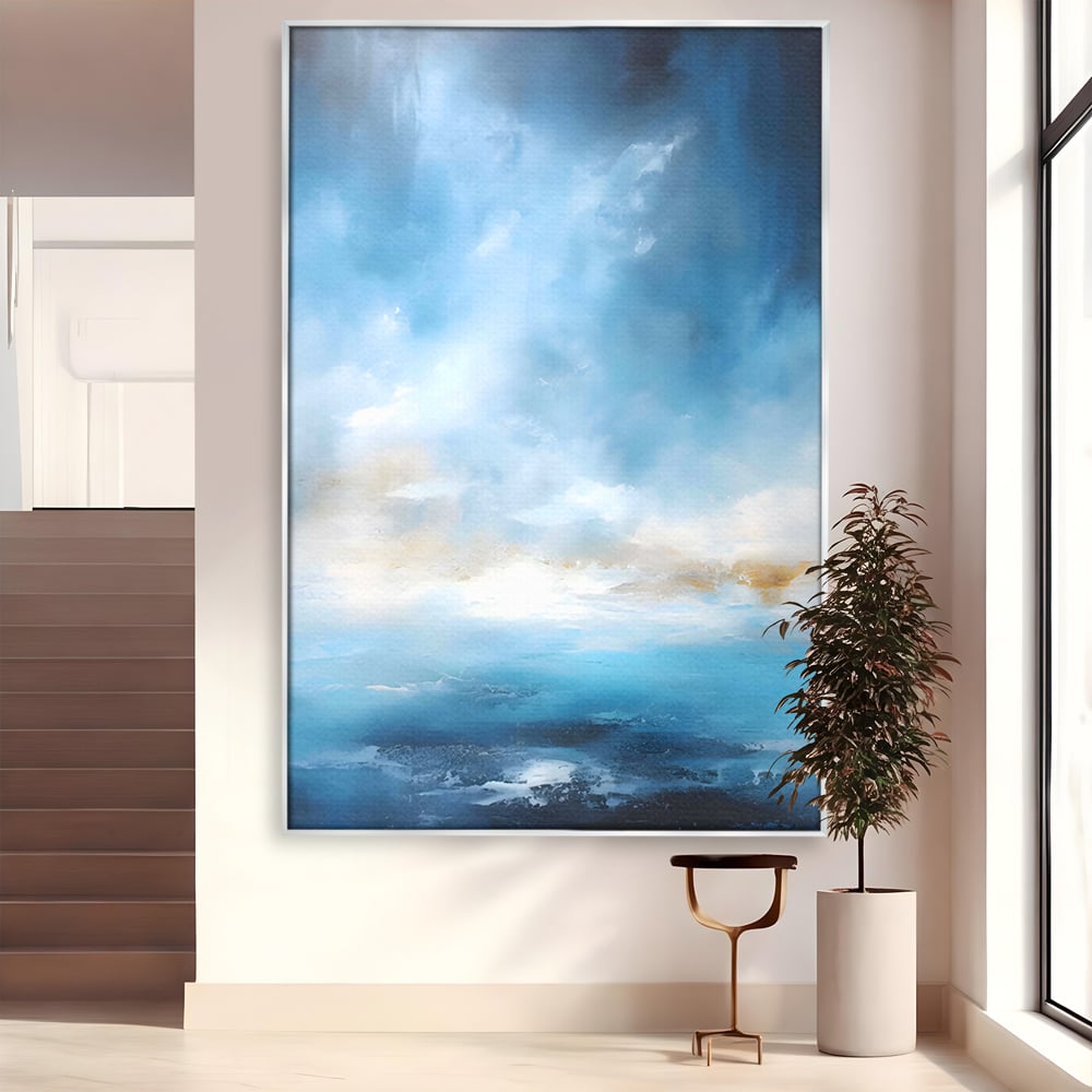 Tablou Canvas Premium LuxCanva® C1196, Oras Vazut Din Avion , Relaxare, Living Room, Culori Vibrante