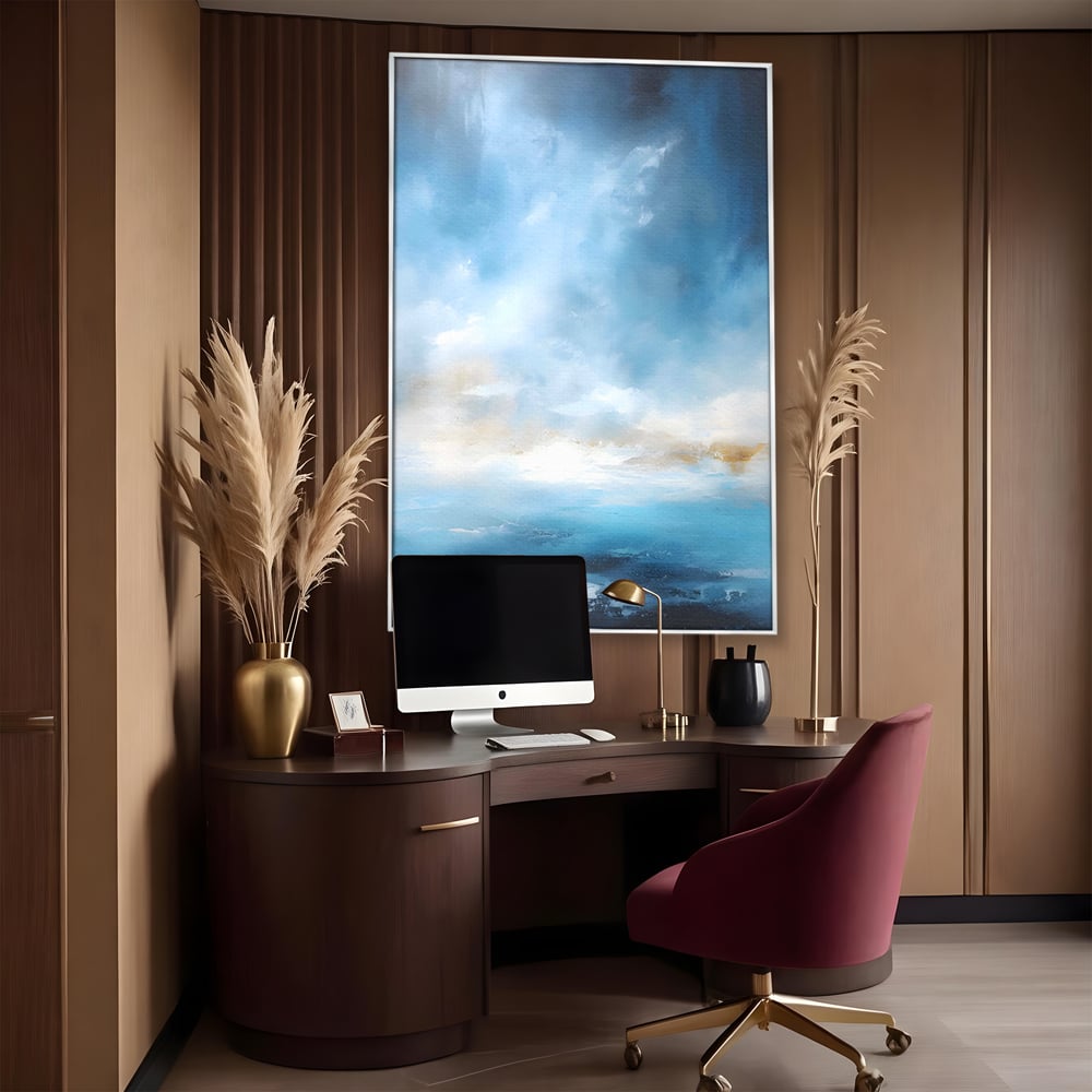 Tablou Canvas Premium LuxCanva® C1196, Oras Vazut Din Avion , Relaxare, Living Room, Culori Vibrante
