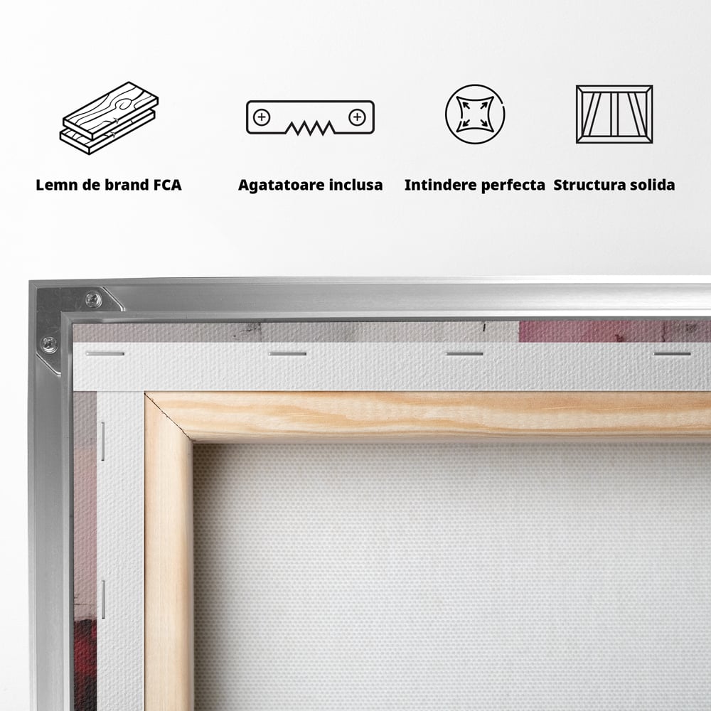 Leinwand Wandkunst Leinwand Premium LuxCanva® C1197, Abstrakt Rot Und Schwarz , Farben, Dekorativ, Wohnzimmer, Wohnzimmer, Lebendige Farben