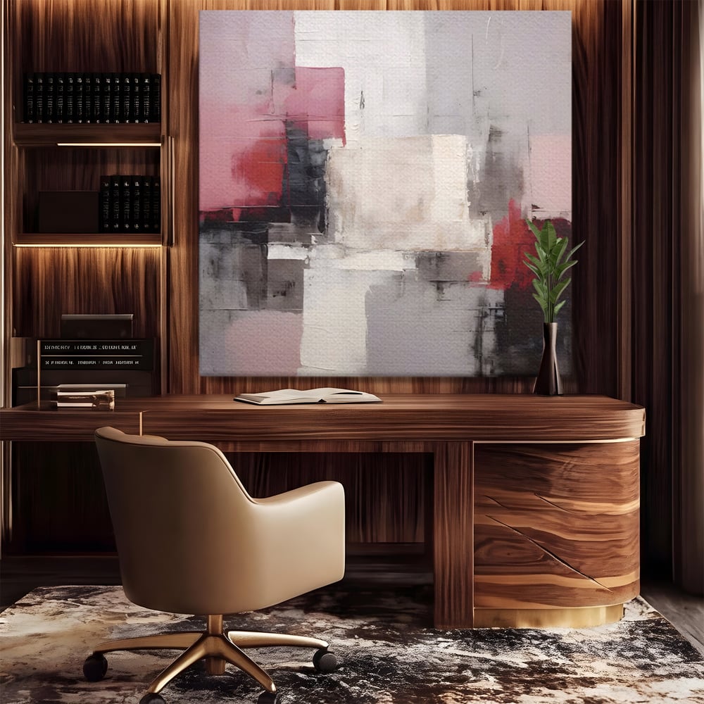 Leinwand Wandkunst Leinwand Premium LuxCanva® C1197, Abstrakt Rot Und Schwarz , Farben, Dekorativ, Wohnzimmer, Wohnzimmer, Lebendige Farben