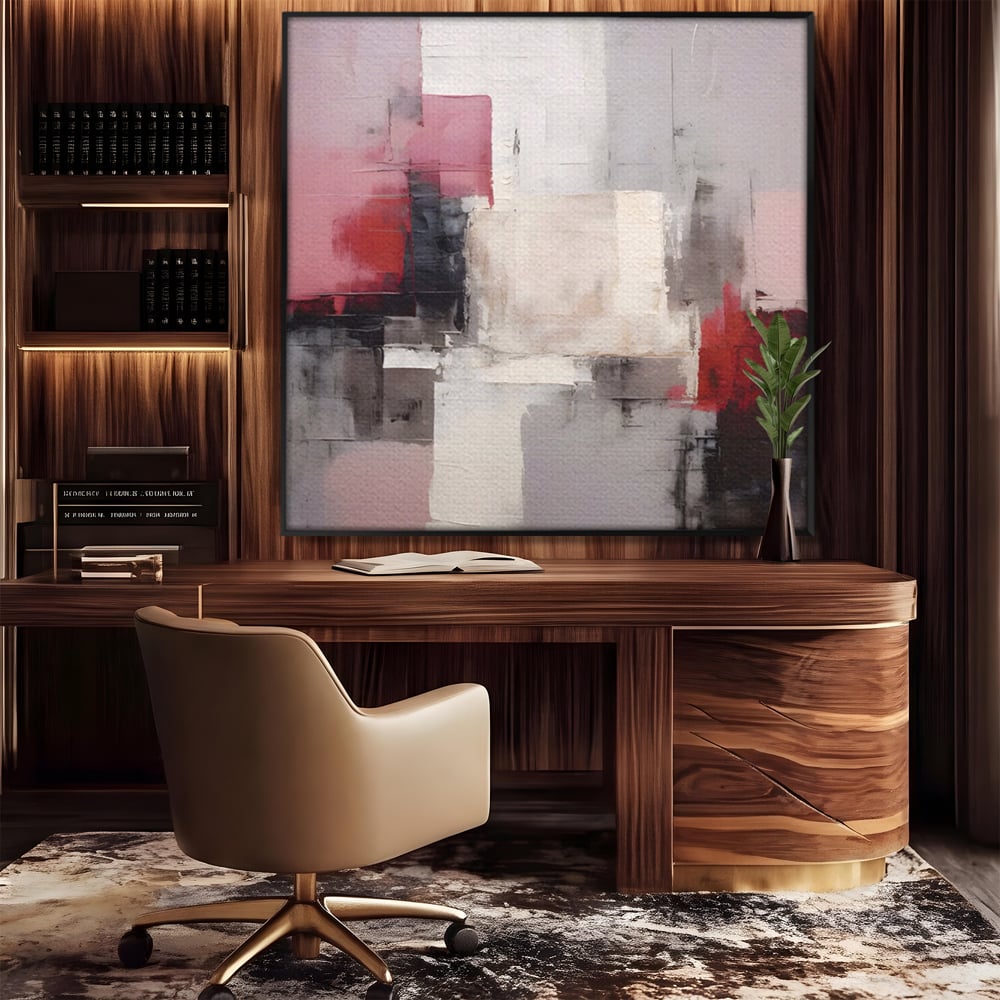 Leinwand Wandkunst Leinwand Premium LuxCanva® C1197, Abstrakt Rot Und Schwarz , Farben, Dekorativ, Wohnzimmer, Wohnzimmer, Lebendige Farben