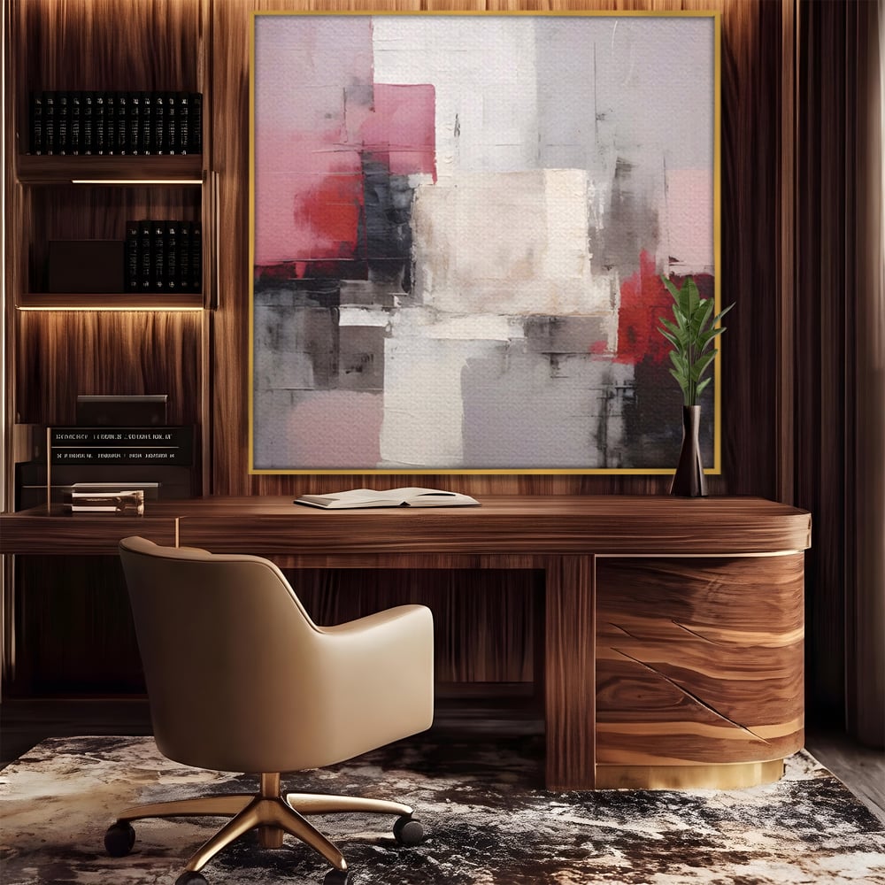 Leinwand Wandkunst Leinwand Premium LuxCanva® C1197, Abstrakt Rot Und Schwarz , Farben, Dekorativ, Wohnzimmer, Wohnzimmer, Lebendige Farben