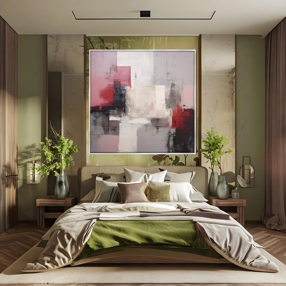 Leinwand Wandkunst Leinwand Premium LuxCanva® C1197, Abstrakt Rot Und Schwarz , Farben, Dekorativ, Wohnzimmer, Wohnzimmer, Lebendige Farben