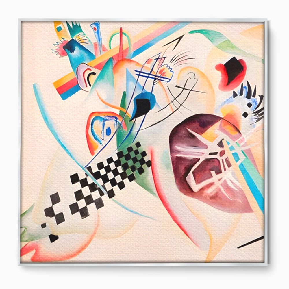 Tablou Canvas Premium LuxCanva® C1198, Abstract Paint By Kandinsky , Culori, Decorativ, Living Room, Culori Vibrante