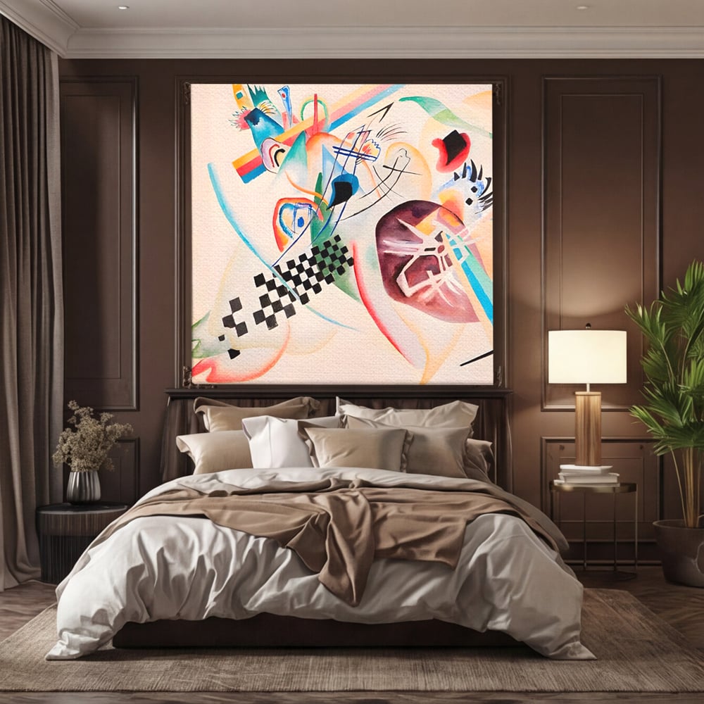 Tablou Canvas Premium LuxCanva® C1198, Abstract Paint By Kandinsky , Culori, Decorativ, Living Room, Culori Vibrante