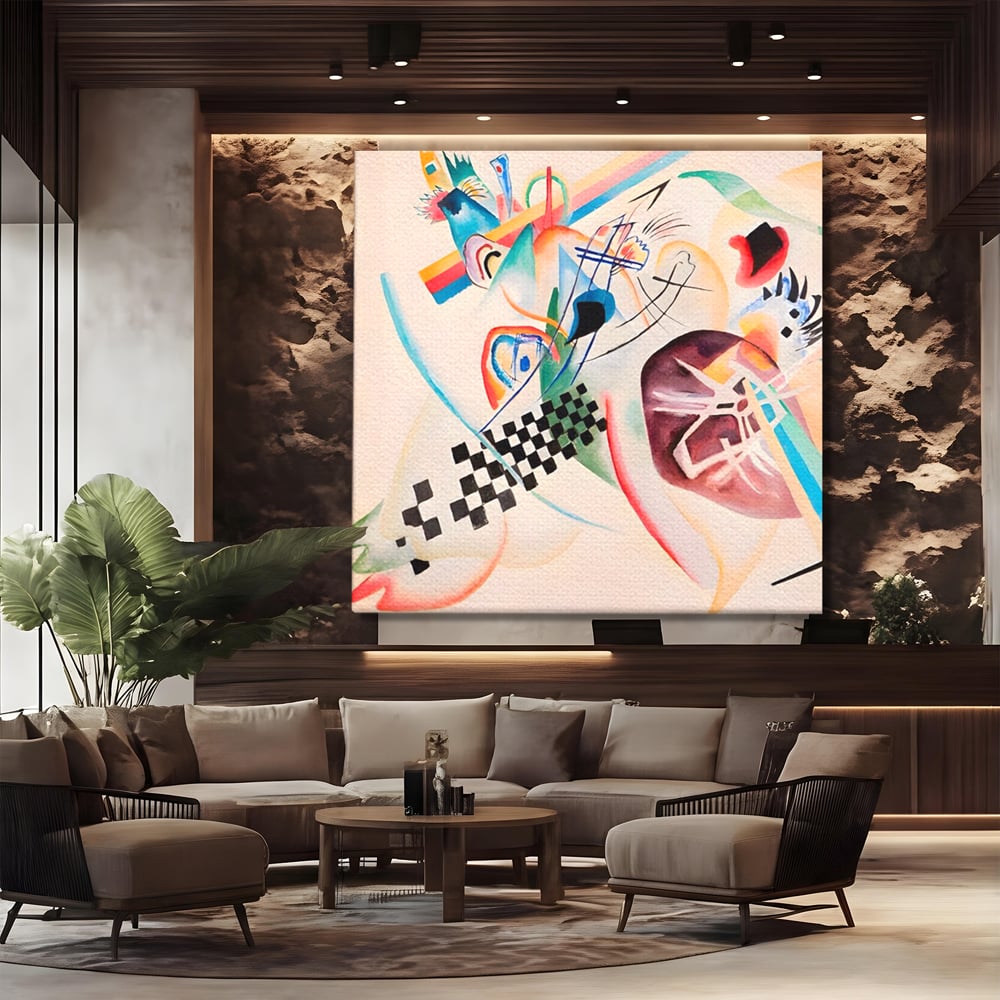 Tablou Canvas Premium LuxCanva® C1198, Abstract Paint By Kandinsky , Culori, Decorativ, Living Room, Culori Vibrante