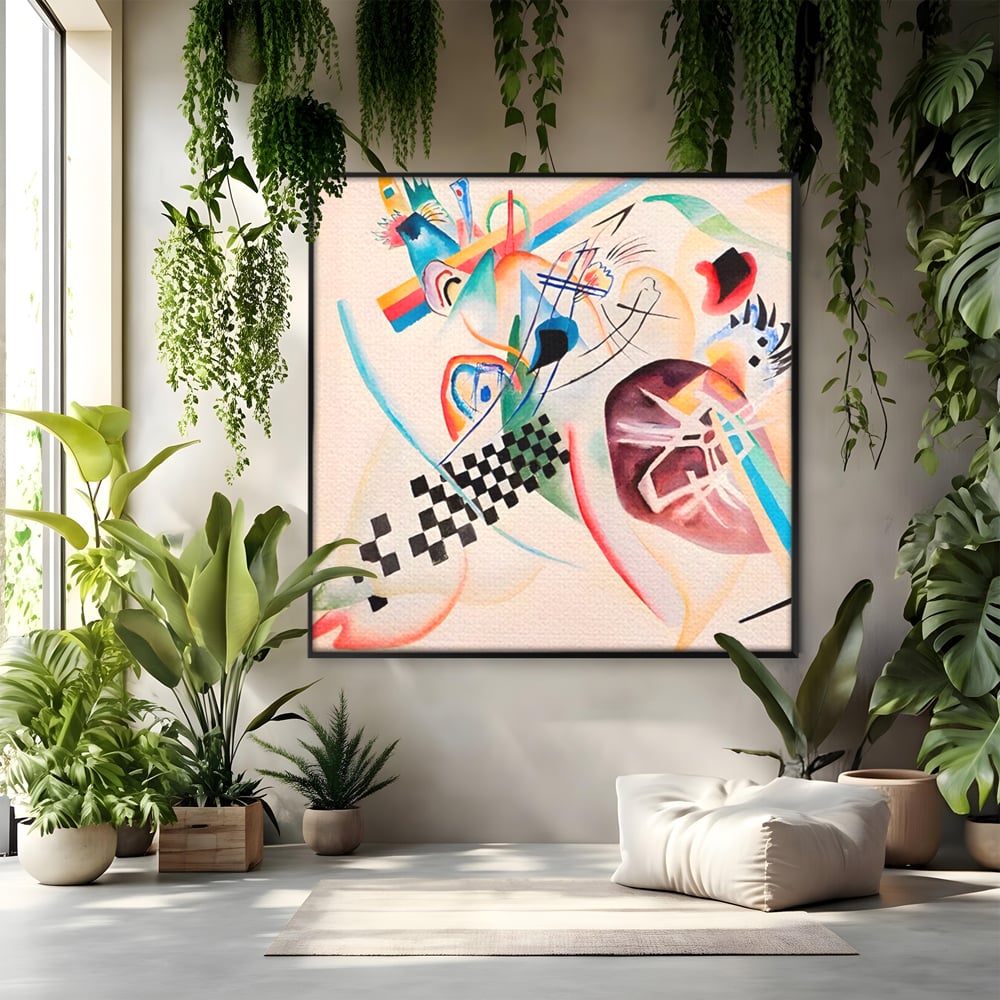 Tablou Canvas Premium LuxCanva® C1198, Abstract Paint By Kandinsky , Culori, Decorativ, Living Room, Culori Vibrante