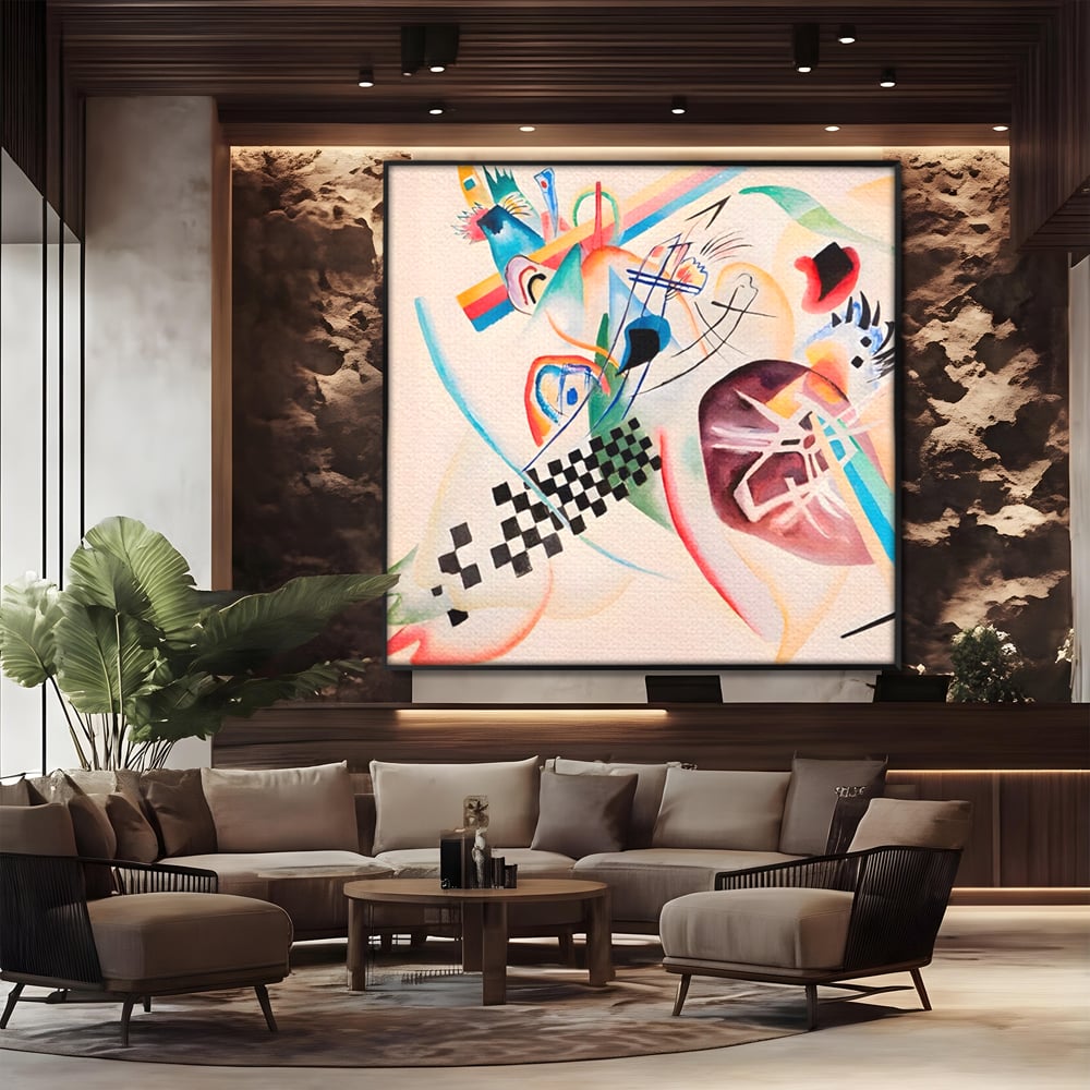 Tablou Canvas Premium LuxCanva® C1198, Abstract Paint By Kandinsky , Culori, Decorativ, Living Room, Culori Vibrante