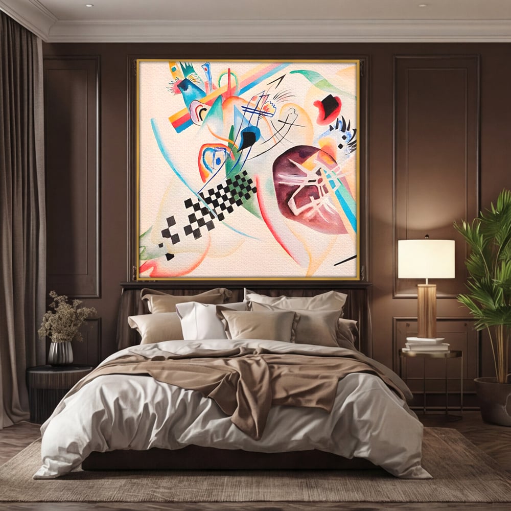 Tablou Canvas Premium LuxCanva® C1198, Abstract Paint By Kandinsky , Culori, Decorativ, Living Room, Culori Vibrante