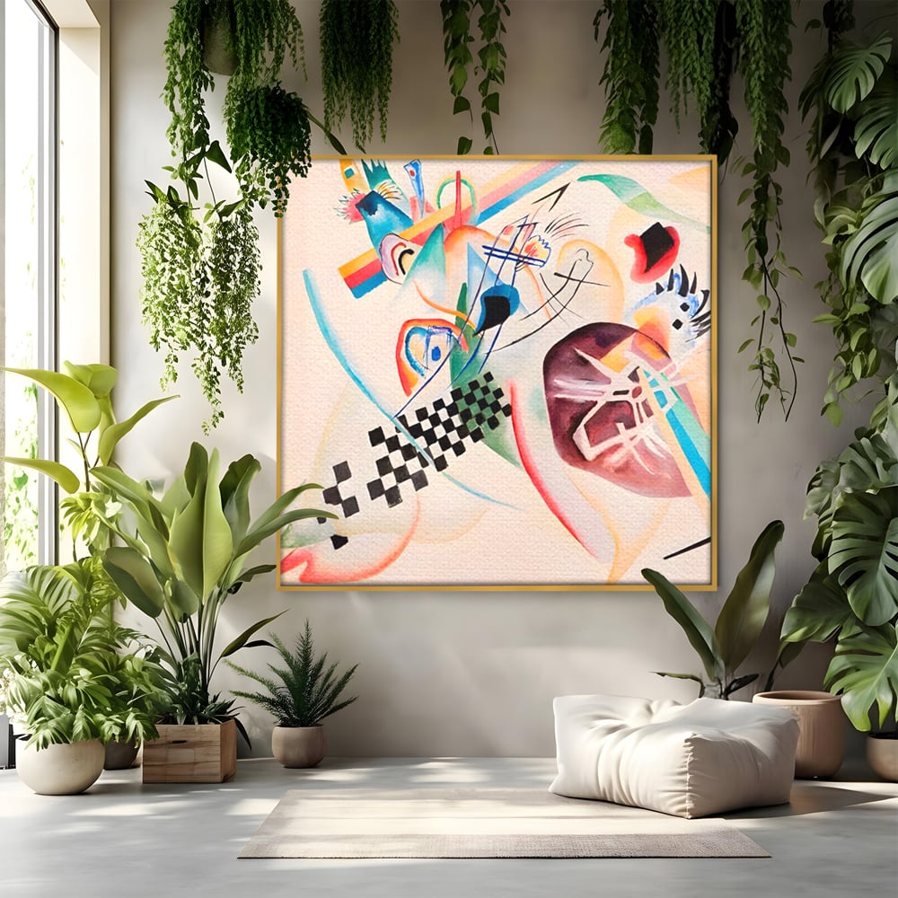 Tablou Canvas Premium LuxCanva® C1198, Abstract Paint By Kandinsky , Culori, Decorativ, Living Room, Culori Vibrante
