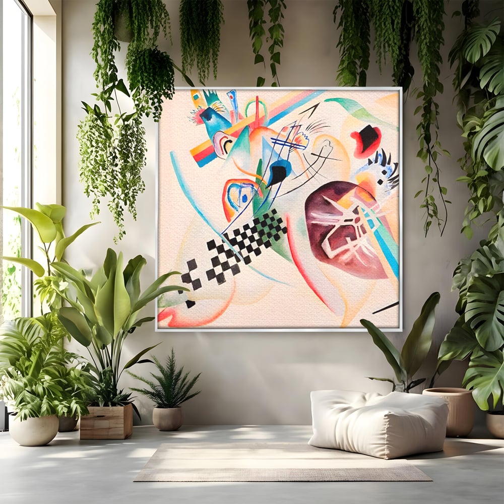 Tablou Canvas Premium LuxCanva® C1198, Abstract Paint By Kandinsky , Culori, Decorativ, Living Room, Culori Vibrante