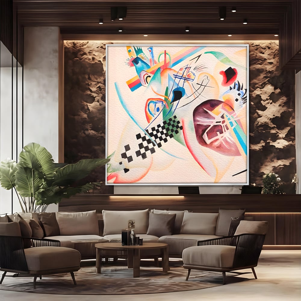 Tablou Canvas Premium LuxCanva® C1198, Abstract Paint By Kandinsky , Culori, Decorativ, Living Room, Culori Vibrante