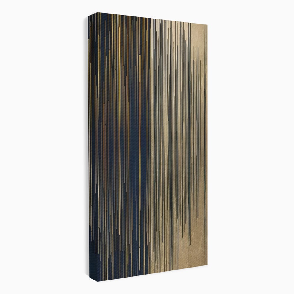 Tablou Canvas Premium LuxCanva® C1202, Gold And Black Stripes , Relaxare, Living Room, Culori Vibrante
