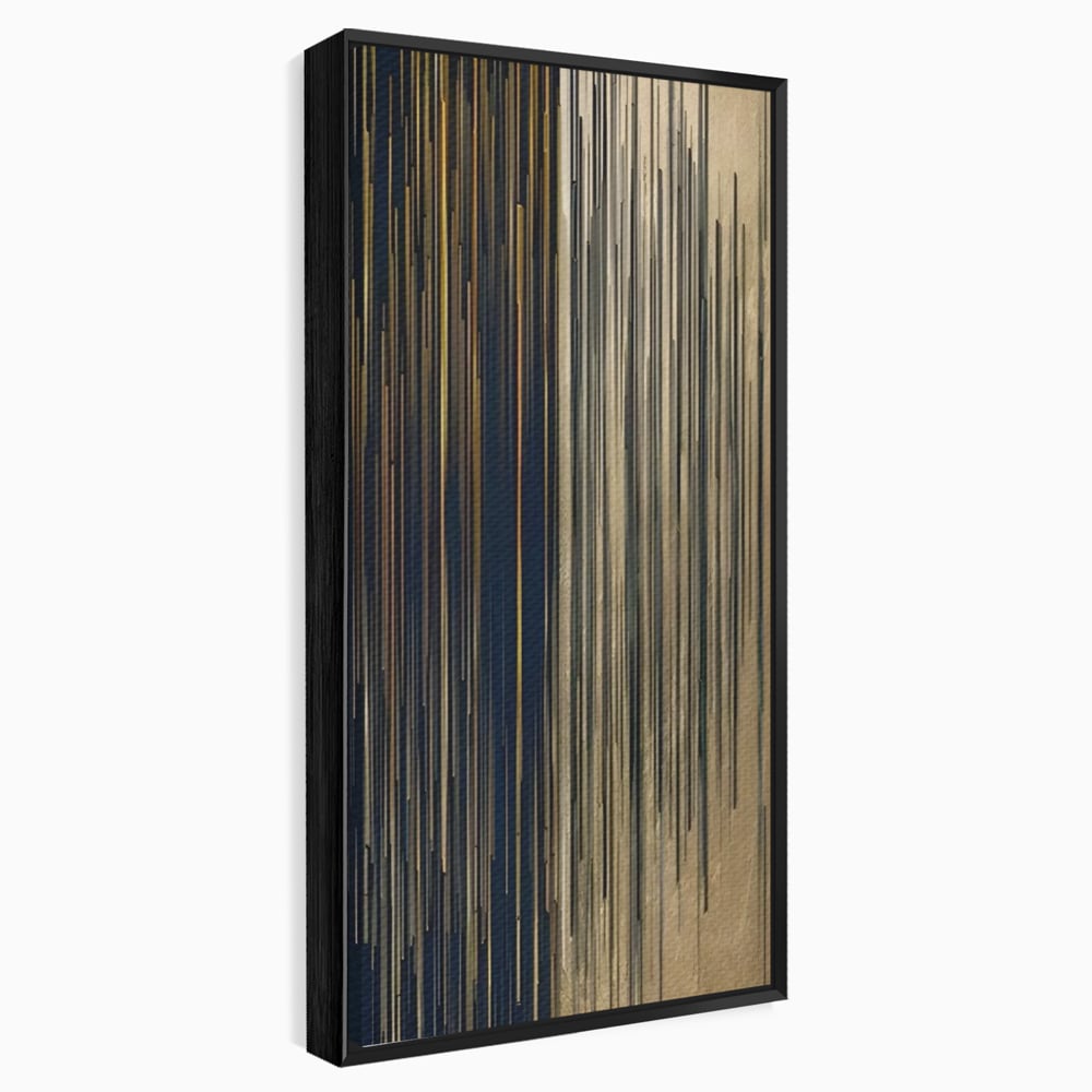 Tablou Canvas Premium LuxCanva® C1202, Gold And Black Stripes , Relaxare, Living Room, Culori Vibrante