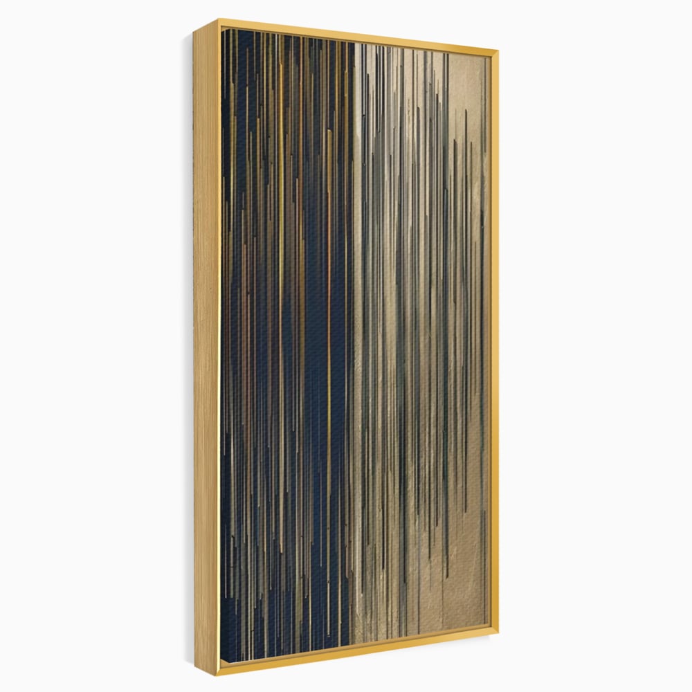 Tablou Canvas Premium LuxCanva® C1202, Gold And Black Stripes , Relaxare, Living Room, Culori Vibrante