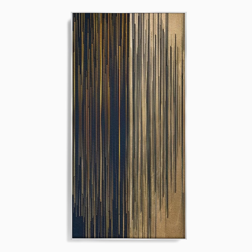 Tablou Canvas Premium LuxCanva® C1202, Gold And Black Stripes , Relaxare, Living Room, Culori Vibrante