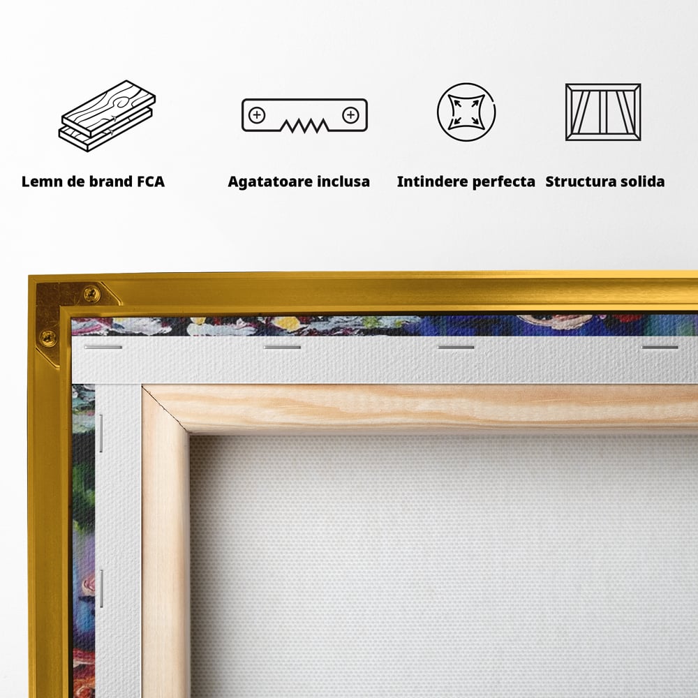 Tablou Canvas Premium LuxCanva® C1203, Maci Infloriti Pe Lac , Relaxare, Living Room, Culori Vibrante