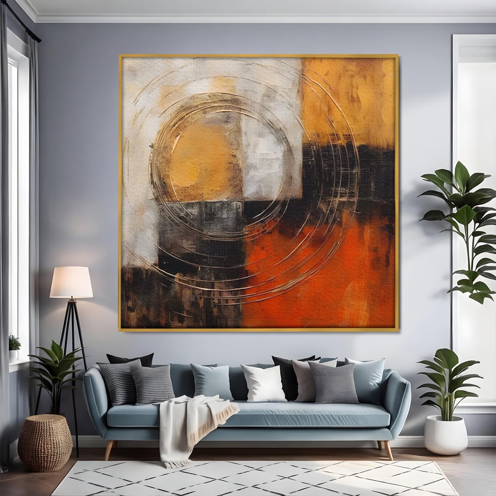 Tablou Canvas Premium LuxCanva® C1205, Abstract Black And Red Paint , Culori, Decorativ, Living Room, Culori Vibrante