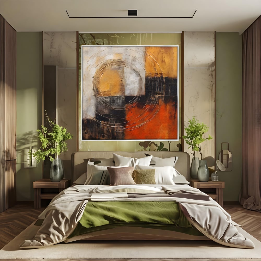 Tablou Canvas Premium LuxCanva® C1205, Abstract Black And Red Paint , Culori, Decorativ, Living Room, Culori Vibrante