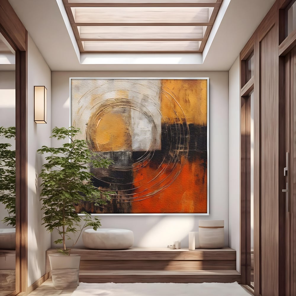 Tablou Canvas Premium LuxCanva® C1205, Abstract Black And Red Paint , Culori, Decorativ, Living Room, Culori Vibrante