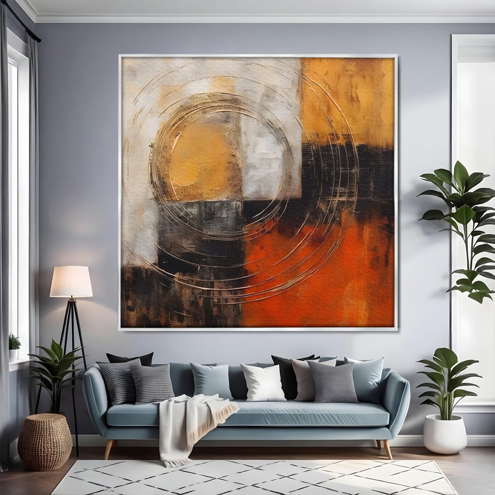 Tablou Canvas Premium LuxCanva® C1205, Abstract Black And Red Paint , Culori, Decorativ, Living Room, Culori Vibrante