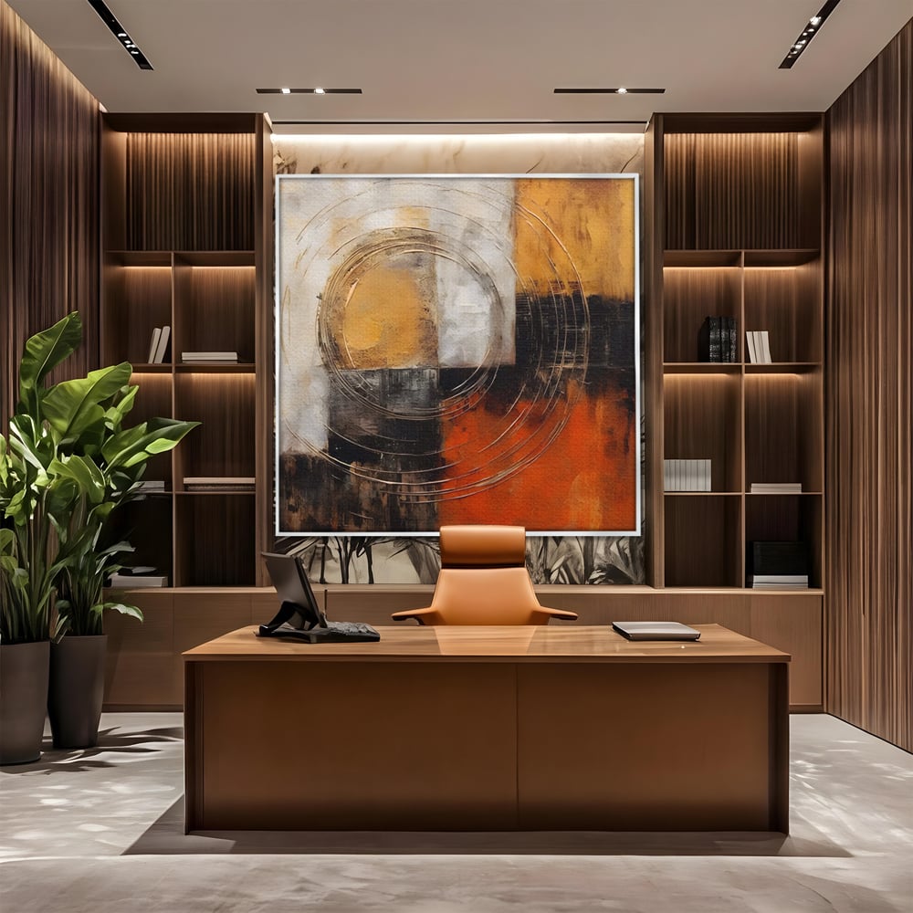 Tablou Canvas Premium LuxCanva® C1205, Abstract Black And Red Paint , Culori, Decorativ, Living Room, Culori Vibrante