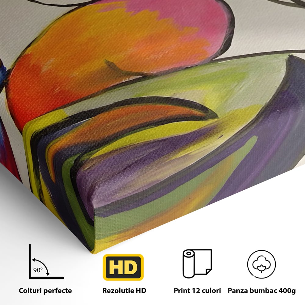 Tablou Canvas Premium LuxCanva® C1206, Kandinsky Painting Puzzle , Culori, Decorativ, Living Room, Culori Vibrante