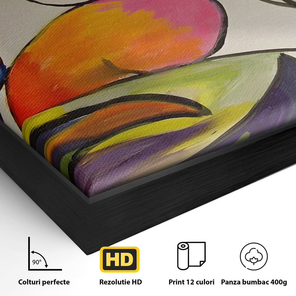 Tablou Canvas Premium LuxCanva® C1206, Kandinsky Painting Puzzle , Culori, Decorativ, Living Room, Culori Vibrante