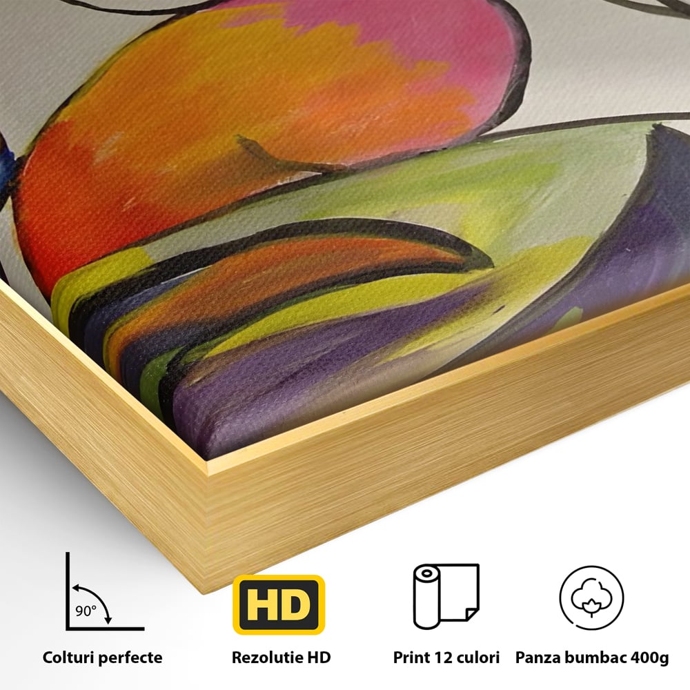 Tablou Canvas Premium LuxCanva® C1206, Kandinsky Painting Puzzle , Culori, Decorativ, Living Room, Culori Vibrante
