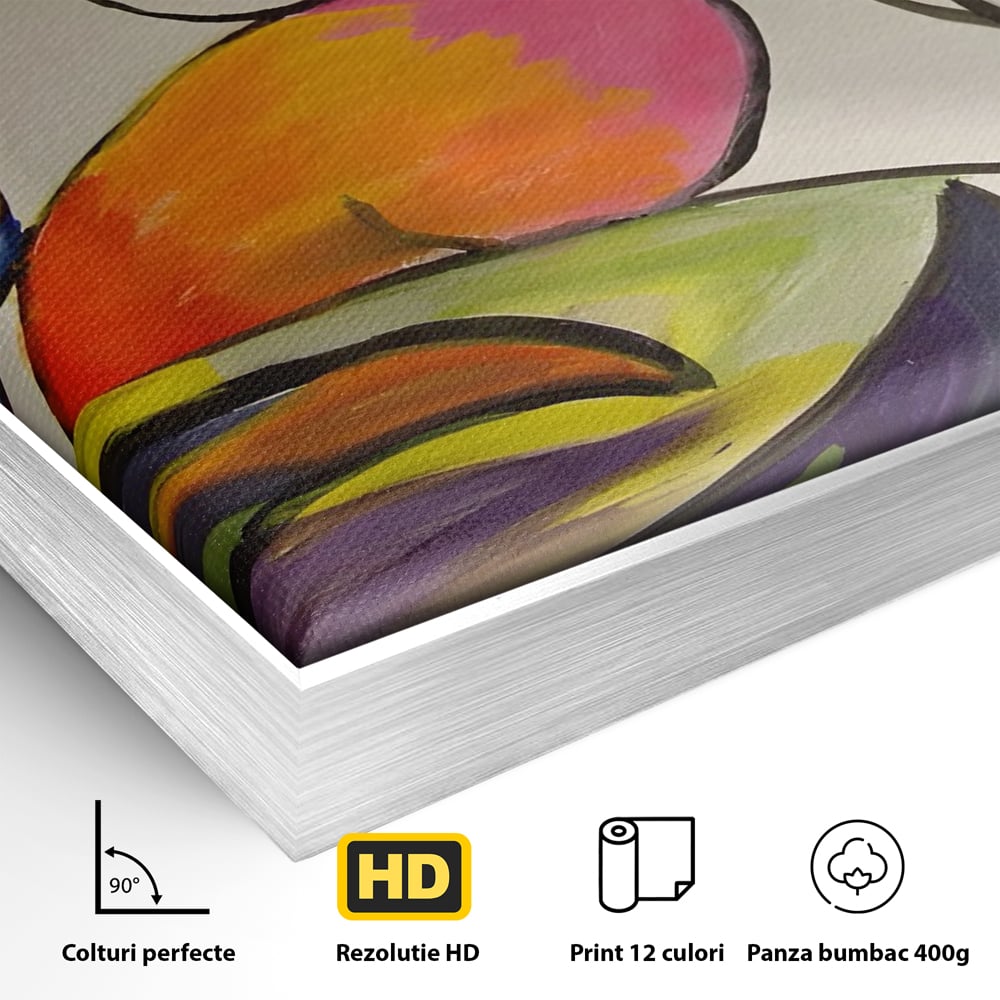 Tablou Canvas Premium LuxCanva® C1206, Kandinsky Painting Puzzle , Culori, Decorativ, Living Room, Culori Vibrante