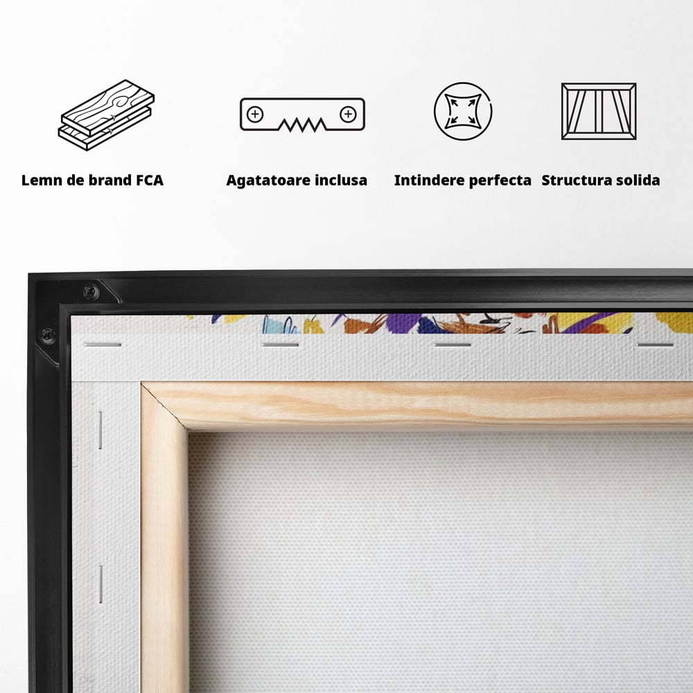 Tablou Canvas Premium LuxCanva® C1210, Frunze Cazatoare , Relaxare, Living Room, Culori Vibrante